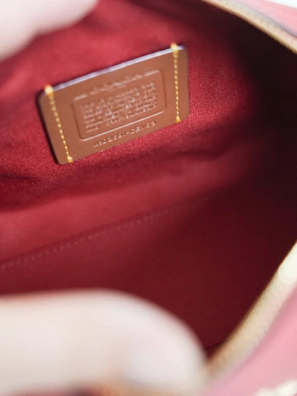 Coach CEY63 Mini Rowan Crossbody Bag In Signature Canvas Gold/Crimson NWT